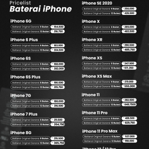 Battery iPhone 6 - 16 Series Bergaransi